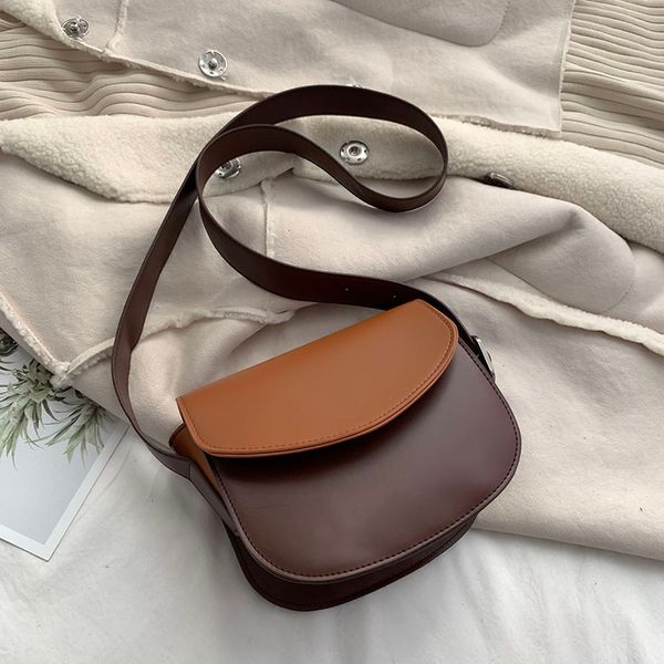 

south korea's new bump color retro broadband saddle bag simple one-shoulder cross-body bag