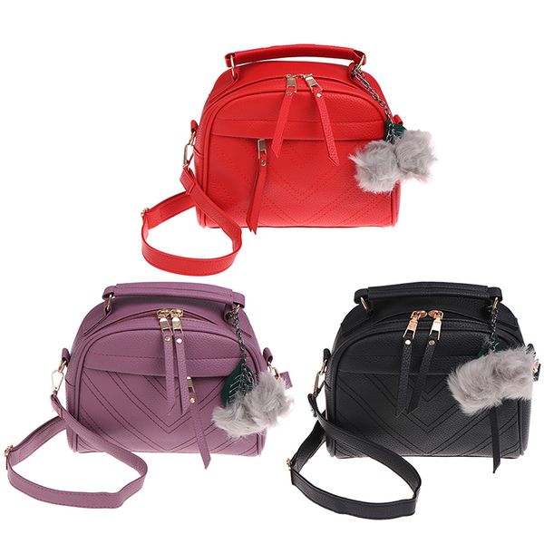 

fashion women messenger bags with ball toy female shoulder bags ladies party handbags fashion pu leather handbag