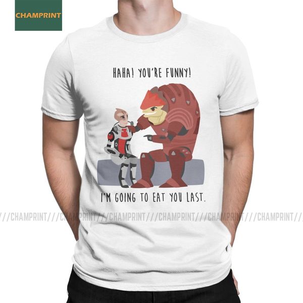 

mass effect wrex mordin t-shirts for men garrus commander bioware space reapers game cotton tees short sleeve t shirt big size