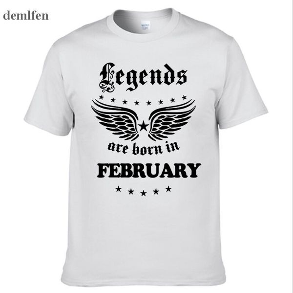 

fashion legends are born in february t shirt men brand clothing summer cotton t-shirt male casual tshirt short sleeve tees