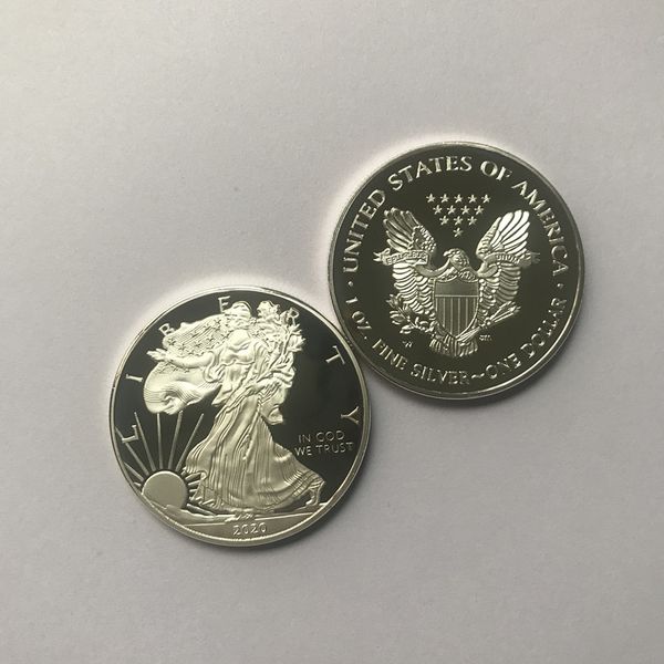 10 PCS Estátua não magnética 1oz de prata banhado 40 mm comemorativa American Decoração Americana Não Currences Coleta Melhor Qualidade