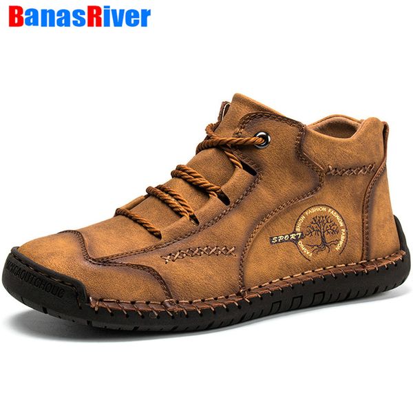 

2020 мода для мужчин обувь ручной работы мокасины кожа высокого качества квартиры casual boots дышащие вождение мокасины zapatos большой раз, Black