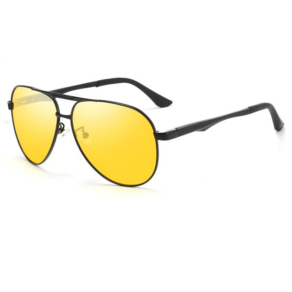 

new night vision polarized sunglasses irregular aluminum magnesium alloy men sun glasses male outdoor fishing driving shades 184, White;black