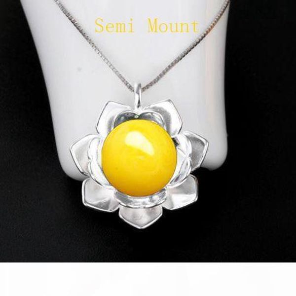 

fine silver 12мм круглый шарик или pearl semi подвесная 925 ювелирных изделий стерлингового серебра установка