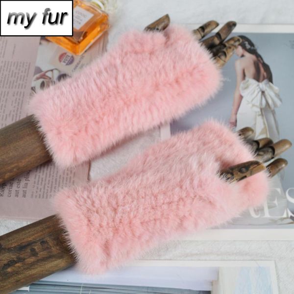 

lady real gloves warm soft girls real knitted fingerless gloves winter strong elasticity mittens, Blue;gray