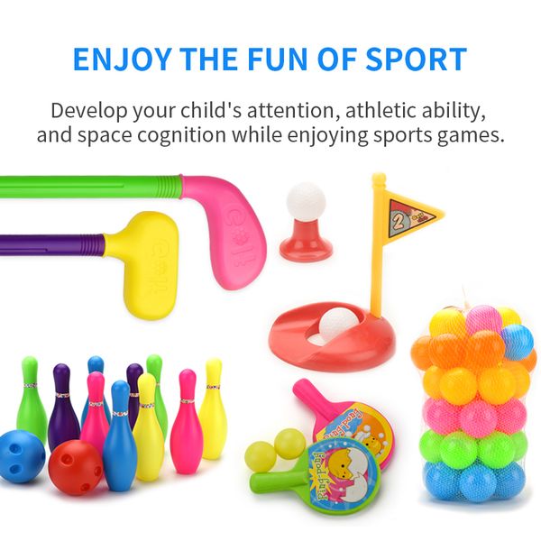 

kid golf sets toy indoor play sport game clubs soft handlebar plastic safe baby gift for children golf ball