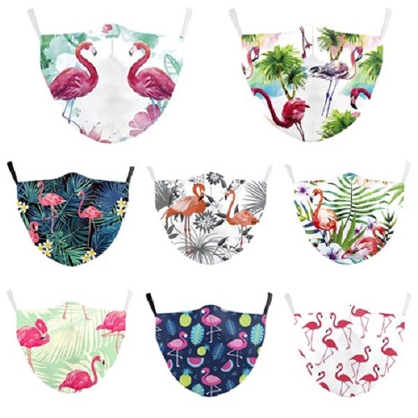 

flamingo series summer sunscreen mask sunshade men and women dustproof breathable thin sweat-absorbent 3d printed mask
