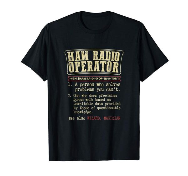 

ham radio operator funny definition t-shirt novelty fashion suit for men printed street wear short sleeve men's t shirt