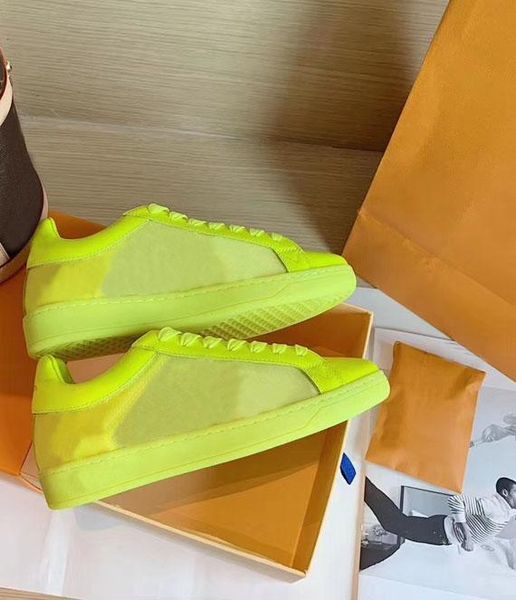 

2019 r shoes fashion men s and women s leather mesh sewing casual shoes classic fluorescent green shopping tour walking men shoes, Black