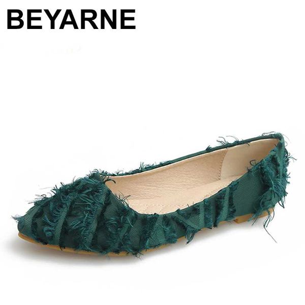 

beyarneelegant women flats 2020 summer comfortable green ballet flats boat shoes designer plus size soft moccasins slip on loafe, Black