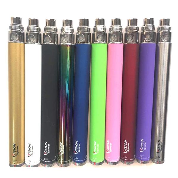 

Newest 510 thread vision spin battery 3.3-4.8V variable voltage electronic cigarette vaporizer vape pen vs ego-c evod twist battery