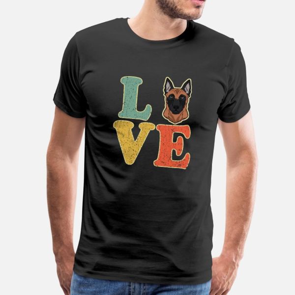 

love malinois dog lover dog owner gift t shirt men designer short sleeve s-xxxl fit anti-wrinkle comical spring cool shirt