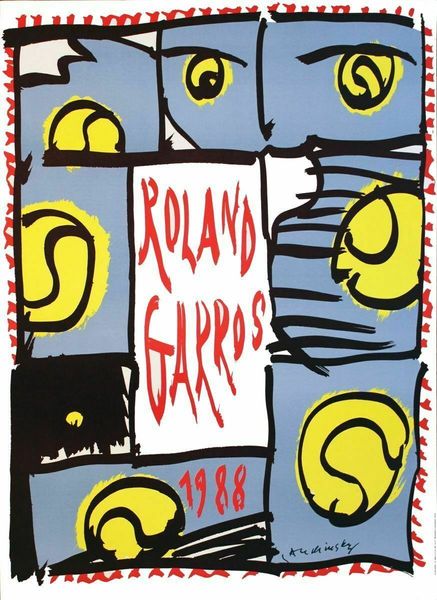 

roland garros 1988 tennis poster home decor handpainted &hd print oil painting on canvas wall art canvas pictures 7010