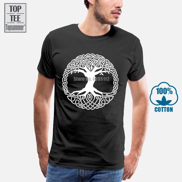 

men short sleeve t shirt yggdrasil tree of life cartoon cotton t shirt