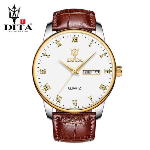 

dita watch wholesale waterproof fashion trendy and casual non-analog watch foreign trade fashion watch recruitment agent, Slivery;brown