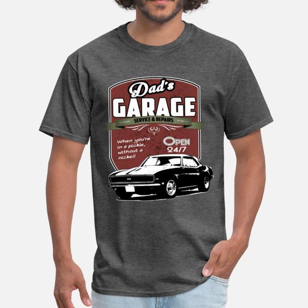 

dad's garage sign t shirt men knitted 100% cotton s-xxxl slim graphic comical spring autumn natural shirt