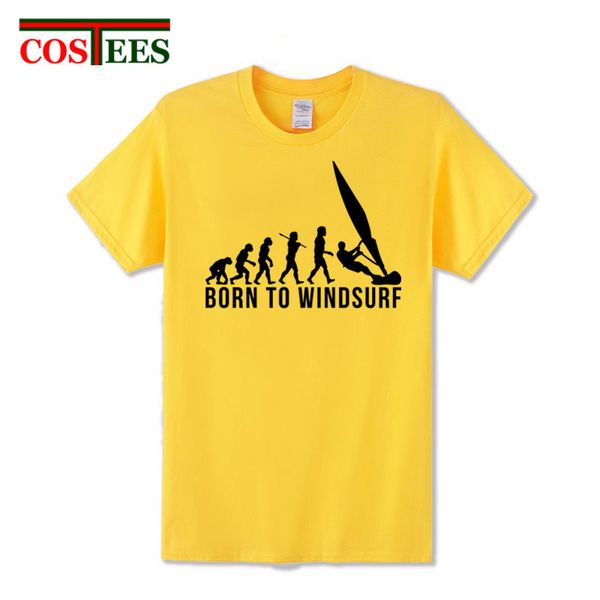 

2017 selling funny vintage born to windsurf evolution funny t shirt for men vestido formal de las mujeres tee shirt new
