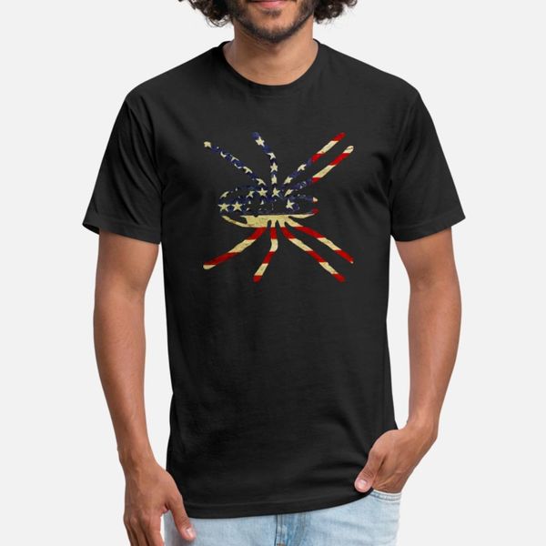 

usa spider flag t shirt men printed short sleeve size s-3xl basic solid crazy humor spring letters shirt