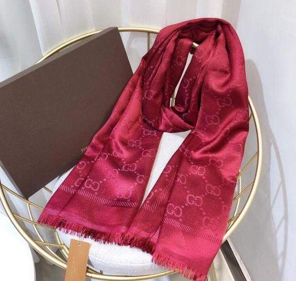 

brand new scarf for women luxury letter pattern silk wool cashmere gold thread designer thick scarfs warm scarves size 180x70cm quality, Blue;gray