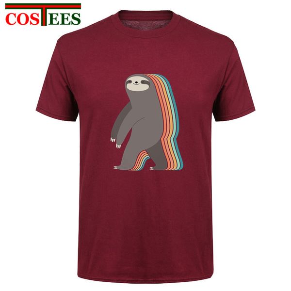 

comic sleepwalker sloth t shirts men funny dizzy sloth t-shirt double vision sloth tshirt harajuku 100% cotton tee camiseta