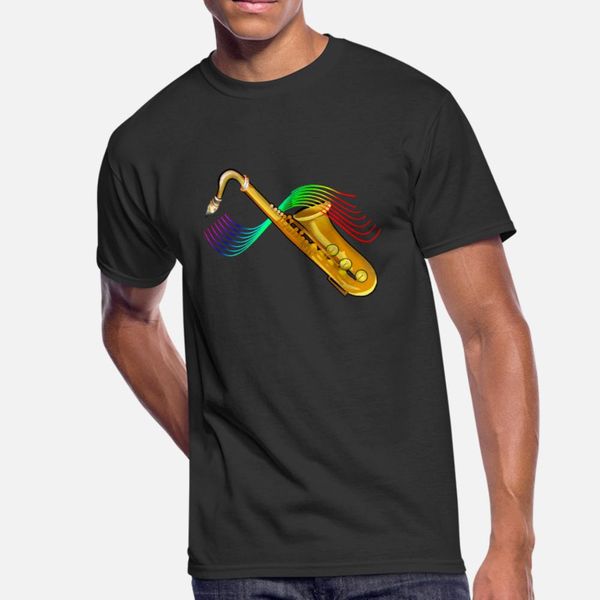 

saxophone t shirt men designer short sleeve o neck gents cute funny spring autumn kawaii shirt