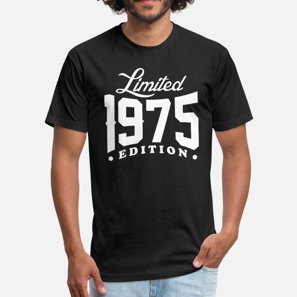 

born in 1975 limited edition t shirt men character tee shirt euro size s-3xl family crazy new fashion summer novelty shirt, White;black