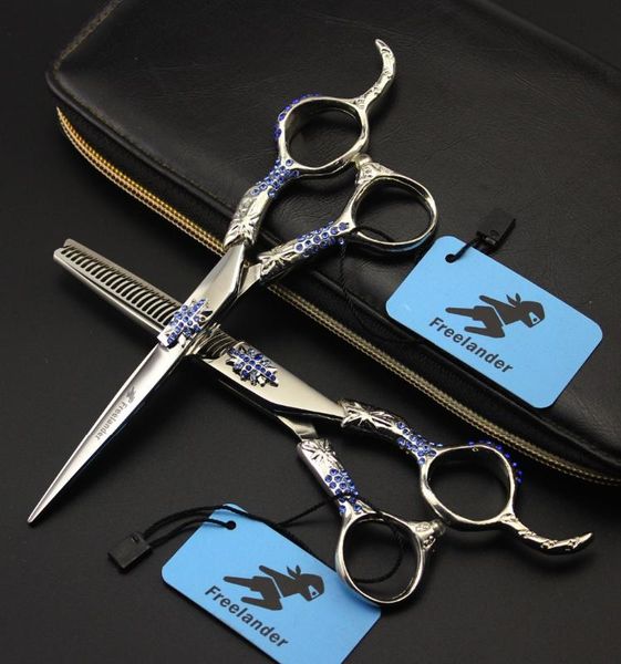 

6inch professional hairdressing scissors hair cutting and thinning scissors barber shears with diamond