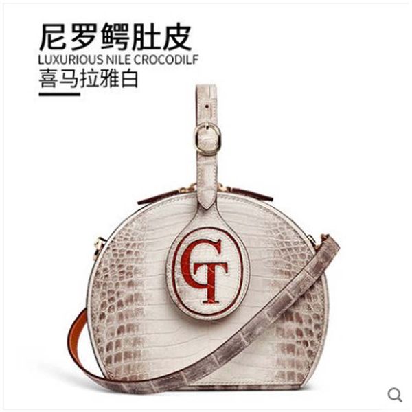 

gete imported nile crocodile leather handbag for women hand bag fashion handbag with one shoulder slanting across the bag