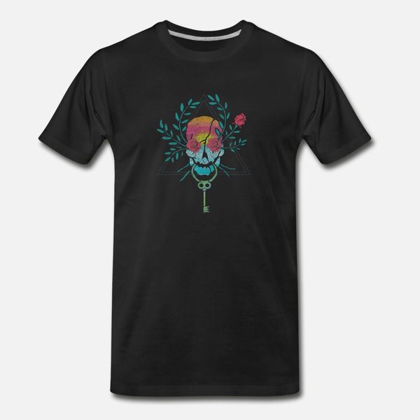 

foliage summer skull t shirt men character tee shirt o-neck leisure anti-wrinkle basic summer novelty shirt
