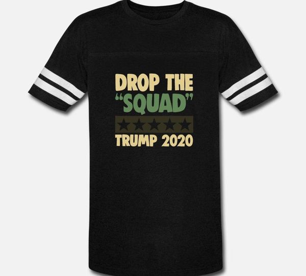 

trump 2020 drop the squad usa election quote fun t shirt men 100% cotton s-3xl clothing anti-wrinkle basic summer style pictures