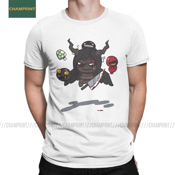 

men's tboi binding of isaac t shirts afterbirth rebirth game lamb azazel demon pure cotton short sleeve tee shirt t-shirt