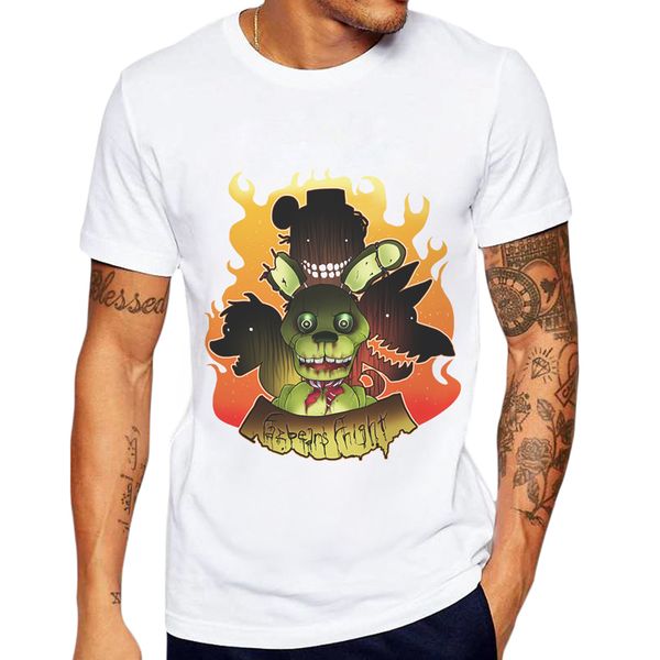 

fashion men t-shirt bear five nights at freddys printed short cotton man cool tee shirts catoon design mens t-shirt
