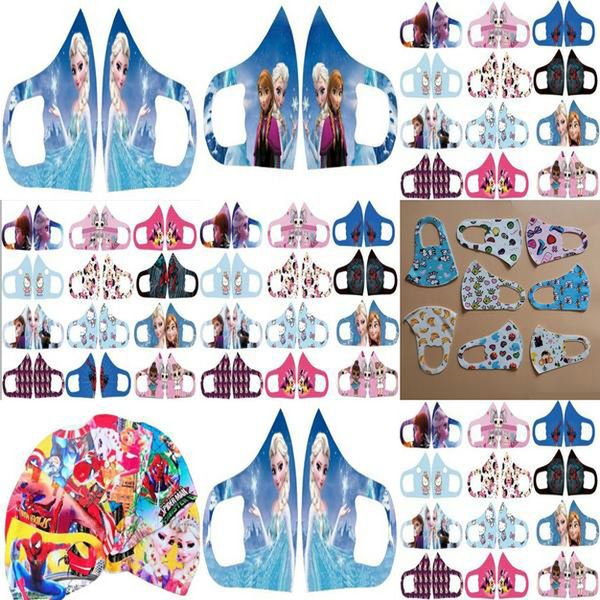 

stretch mask kids face mask cloth cartoon character face cover nose face mouth protection dhl washable reusable mask