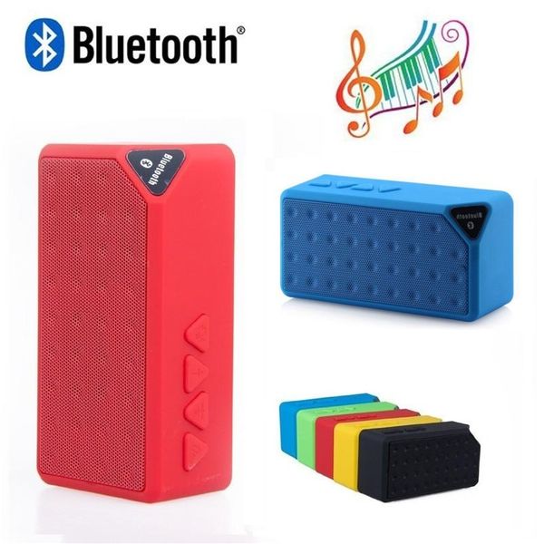 

bluetooth speaker x3 style fm mini wireless music sound box subwoofer loudspeakers tf usb with mic for samsung lg twith package