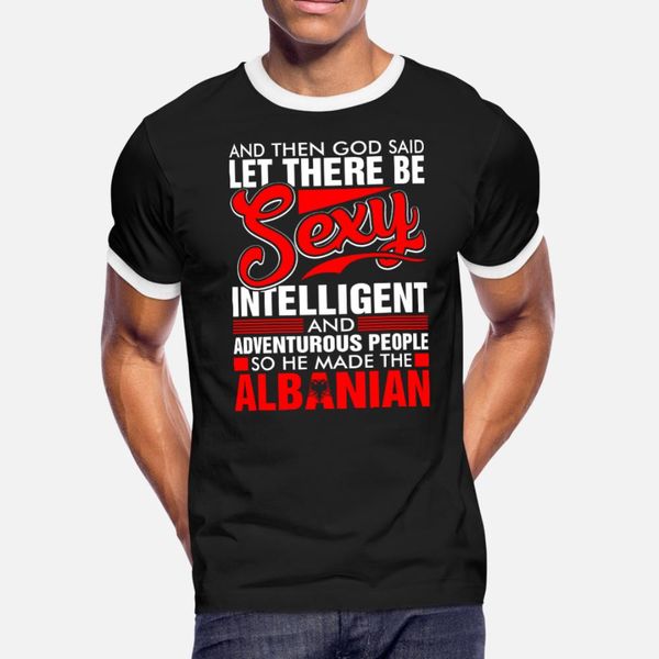 

intelligent albanian t shirt men print 100% cotton s-xxxl pictures famous funny casual summer style vintage shirt