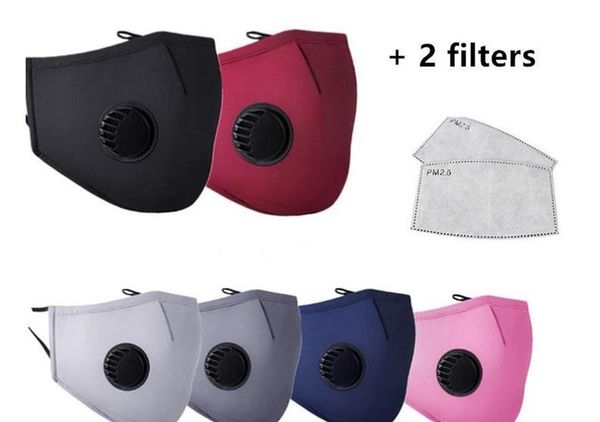 

pm2.5 washable filter mask dust masks mouth reusable 2pcs with allergy/asthma/travel/cycling pollution muffle anti respirator kjltk