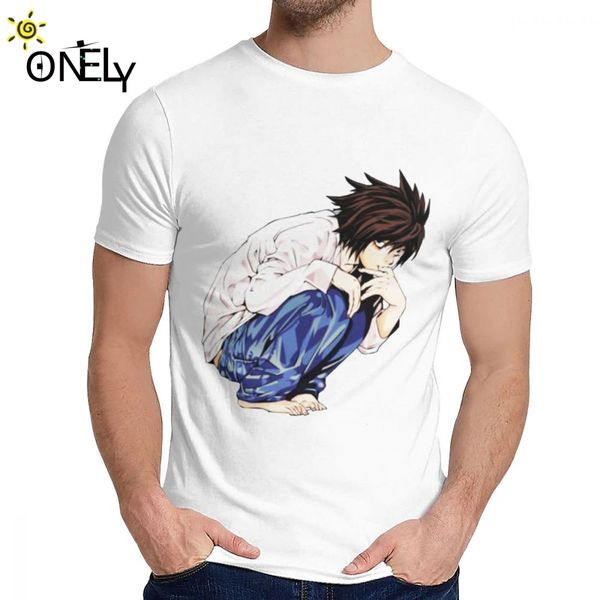 

t shirt tsugumi ohba death note l lawliet natural cotton picture custom crewneck harajuku streetwear t shirt