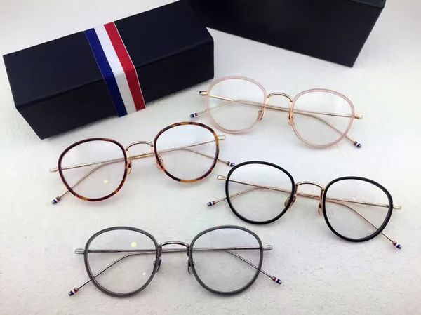 

eyeglasses frames tb905 men women vintage prescription eyewear frames round reading glasses with box, Black