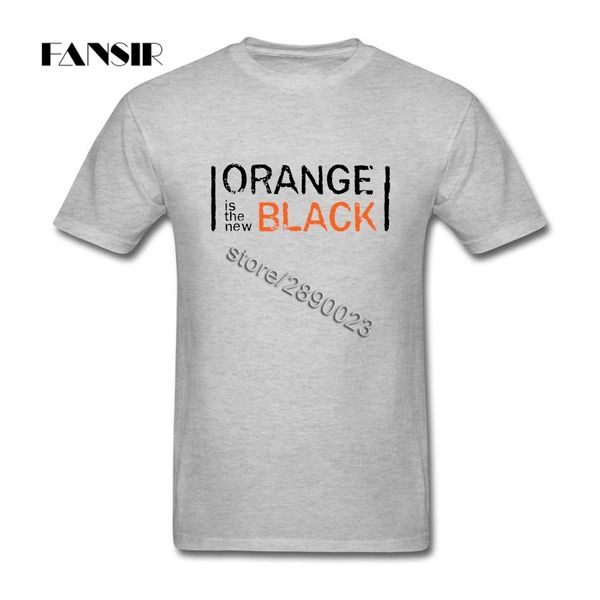 

men t shirts printing short sleeve cotton custom t shirt men male orange is the new black logo team clothes