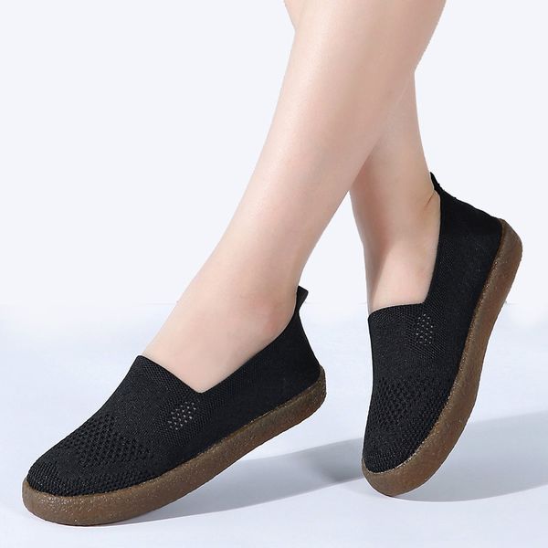 

2020 autumn women sneakers shoes women breathable mesh flat sneakers shoes, Black