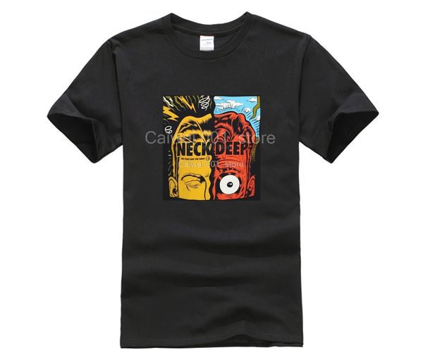 

men's 2019 fashion style t-shirt neck deep eye ball men s black short sleeves new fashion 100% cotton men tshirt men