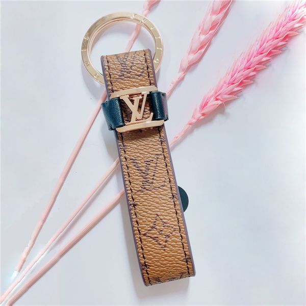 

luxury genuine leather car key chain print letter keychain as gift fashion door key ring key accessories8686, Silver