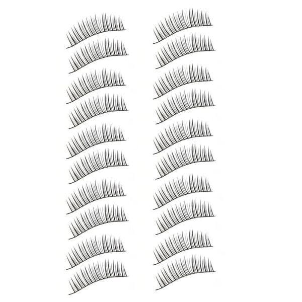 

professional false eyelashes 10 pairs realistic natural long artificial fiber nude full strip lashes makeup beauty tools