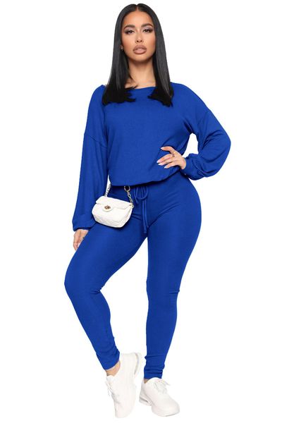 

womens two piece pants crew neck fashion sports two piece sets casual womens slim clothing designer, White