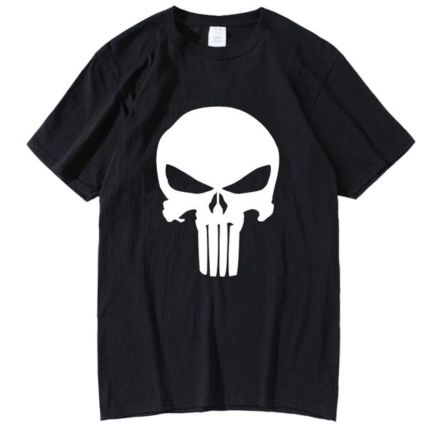

men 100%cotton casual mens t shirts fashion short sleeve punisher print men tshirt men's tee shirts men t-shirt