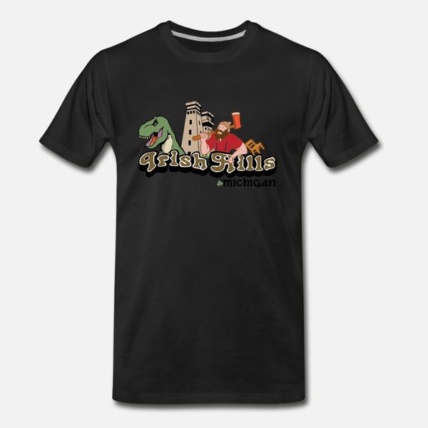 

classic irish hills brooklyn michigan t shirt men designer cotton o neck pictures graphic breathable spring trend shirt