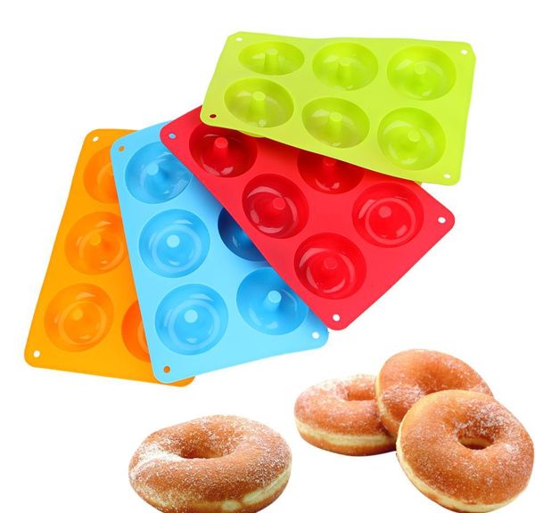 

6-cavity tool donut cake kitchen silicone baking diy mold non-stick hairclippersshop psplh