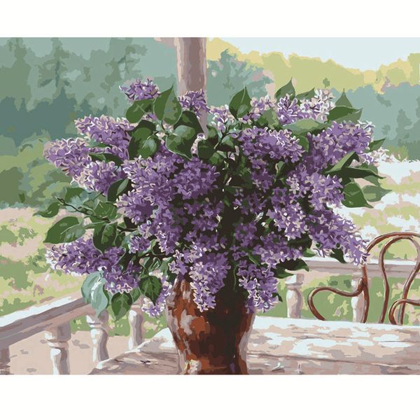 

home wall decorations lavender plant paint by numbers diy canvas oil painting