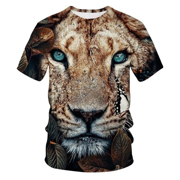 

lion cool mens animal 3d print shirts plus size kawaii comics men clothing
