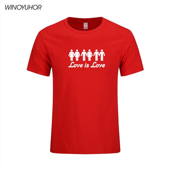 

men's pride lgbt gay love is love lesbian cotton t shirts 2019 summer workout love wins tshirts boyfriend gift tee